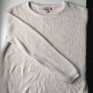 Banana Republic White Knit Crew Neck